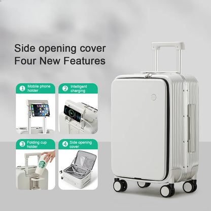 Carry On Luggage with Aluminum Frame