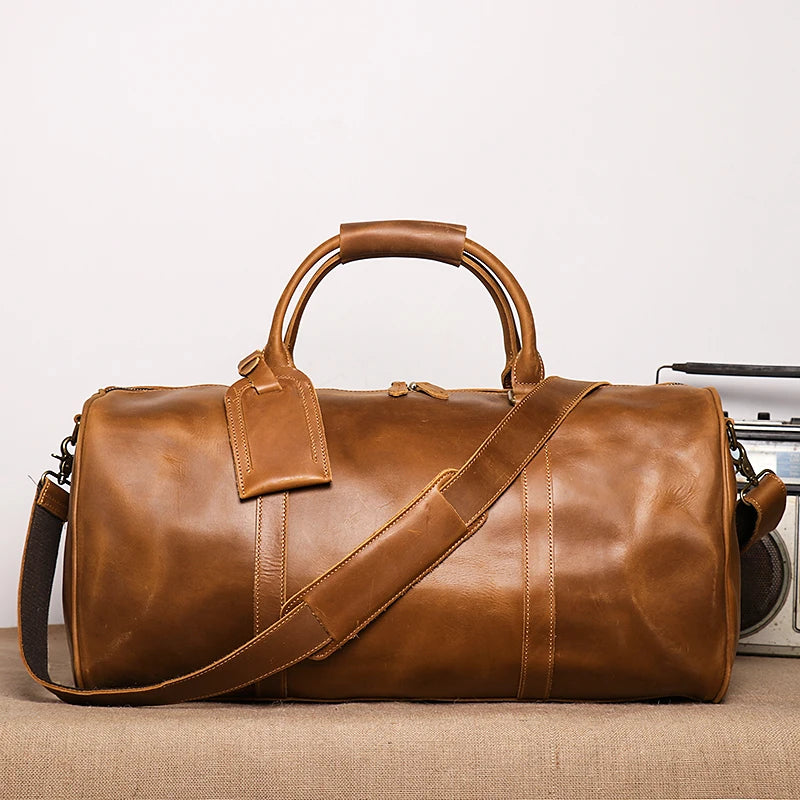 Mens Leather Duffle