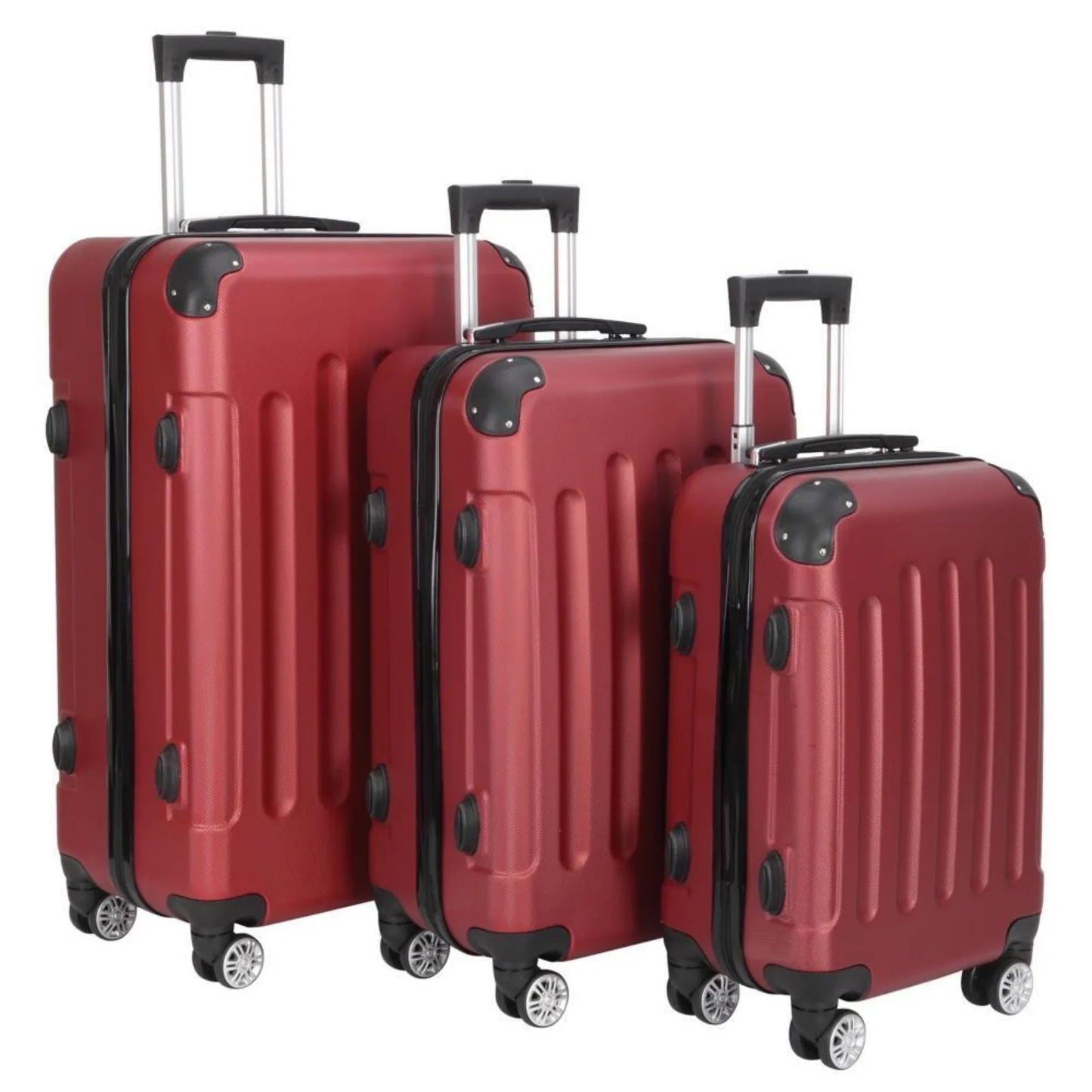 Wine Red 3 Pieces Travel Luggage Set