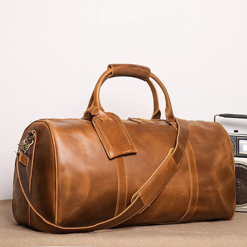 Mens Leather Duffle