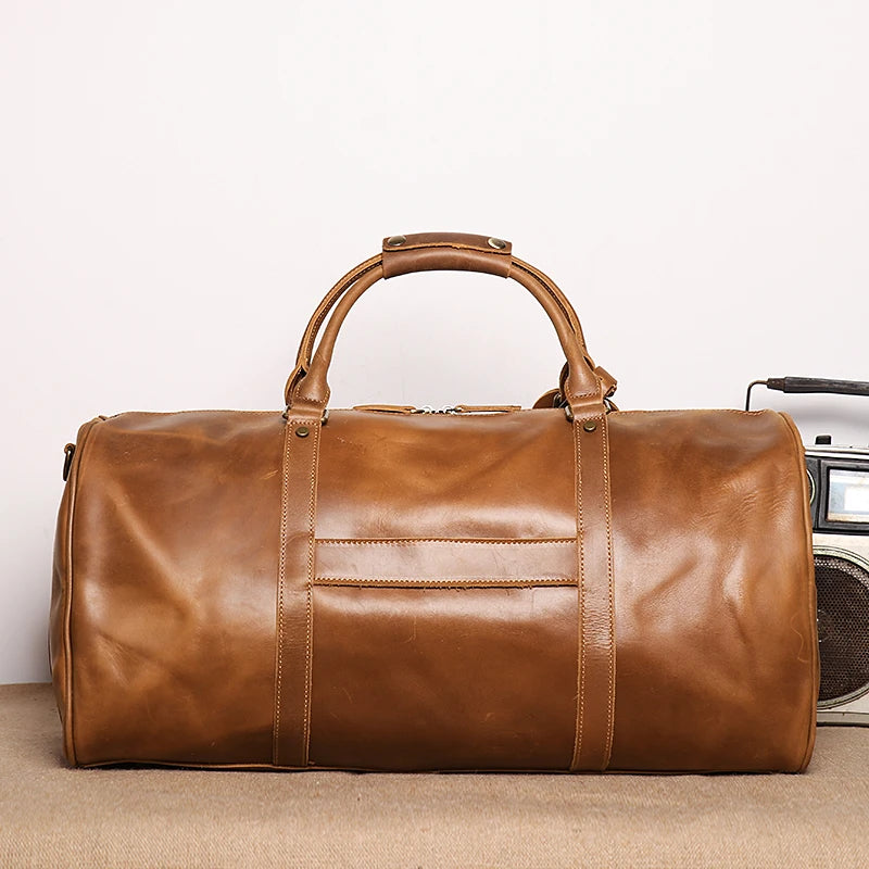 Mens Leather Duffle